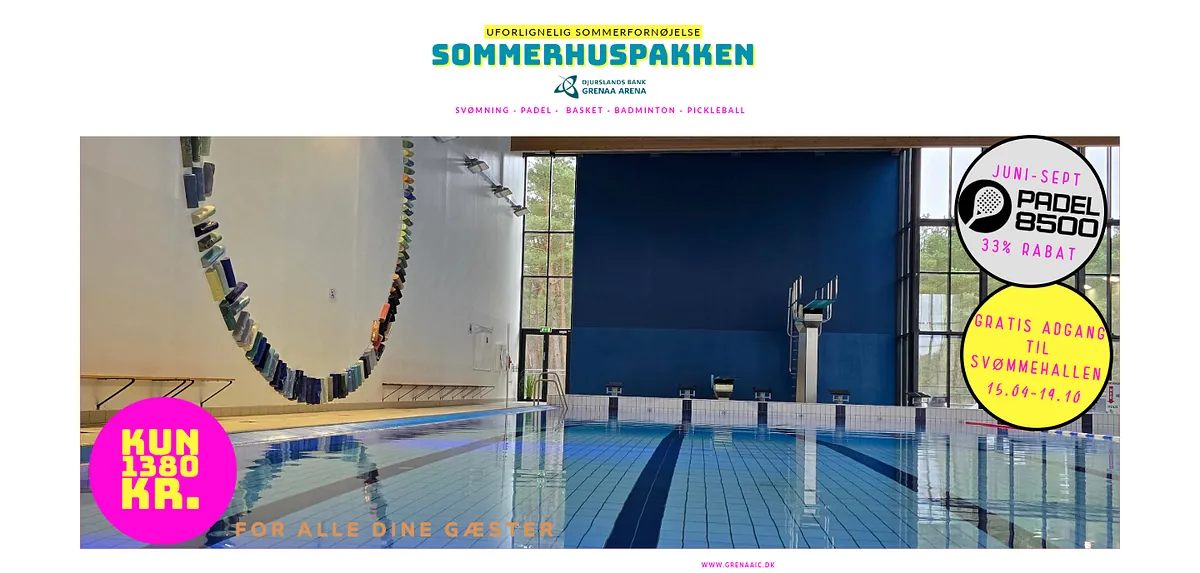 Sommerhuspakken rabat på padel gratis svømmehal